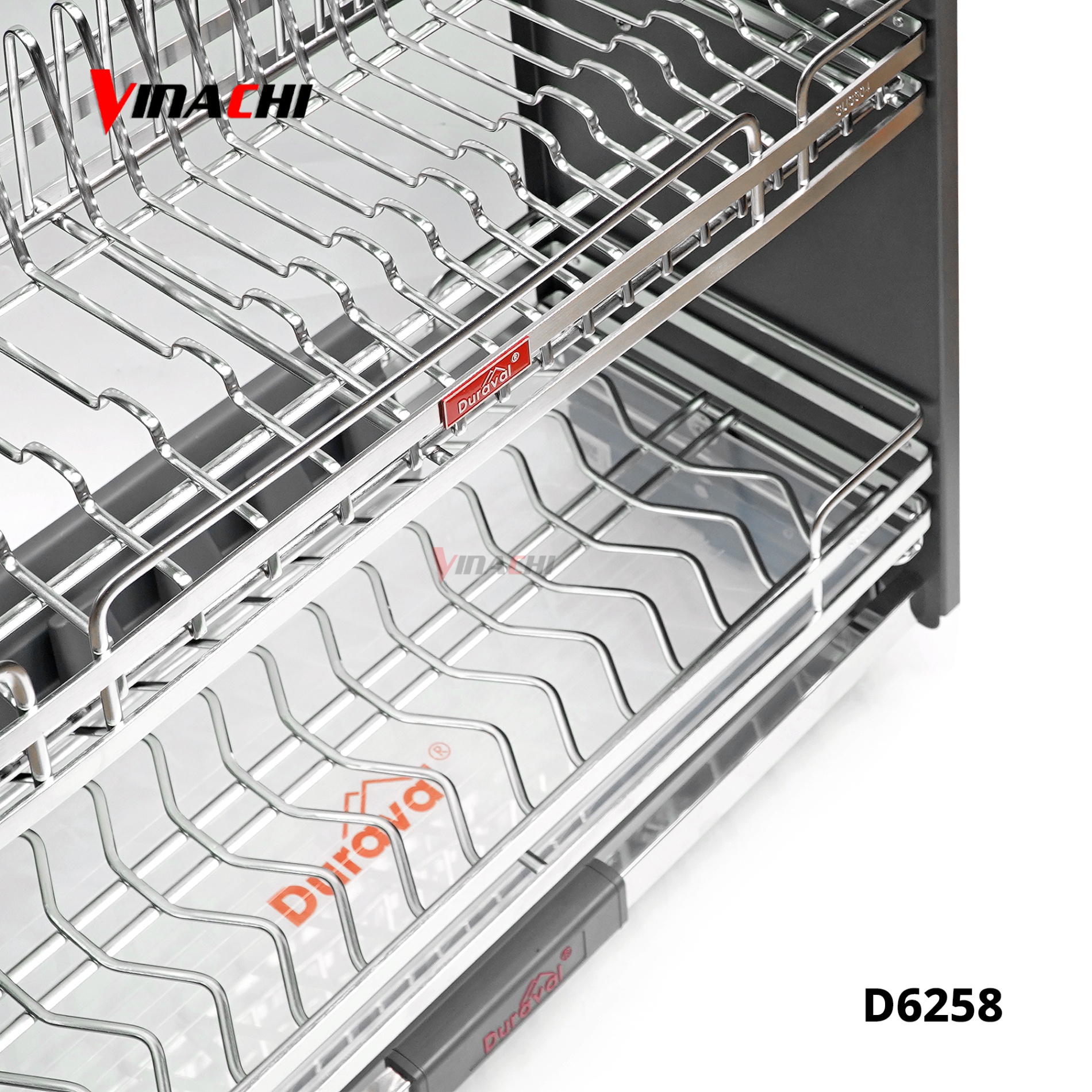 D6258 - Giá bát nâng hạ nan ovan inox 304 kèm ống đũa Duraval D6258.jpg