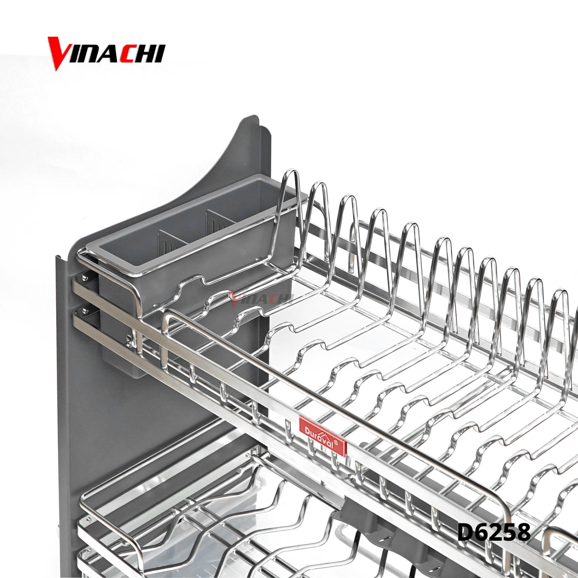 D6258 - Giá bát nâng hạ nan ovan inox 304 kèm ống đũa Duraval D6258.jpg