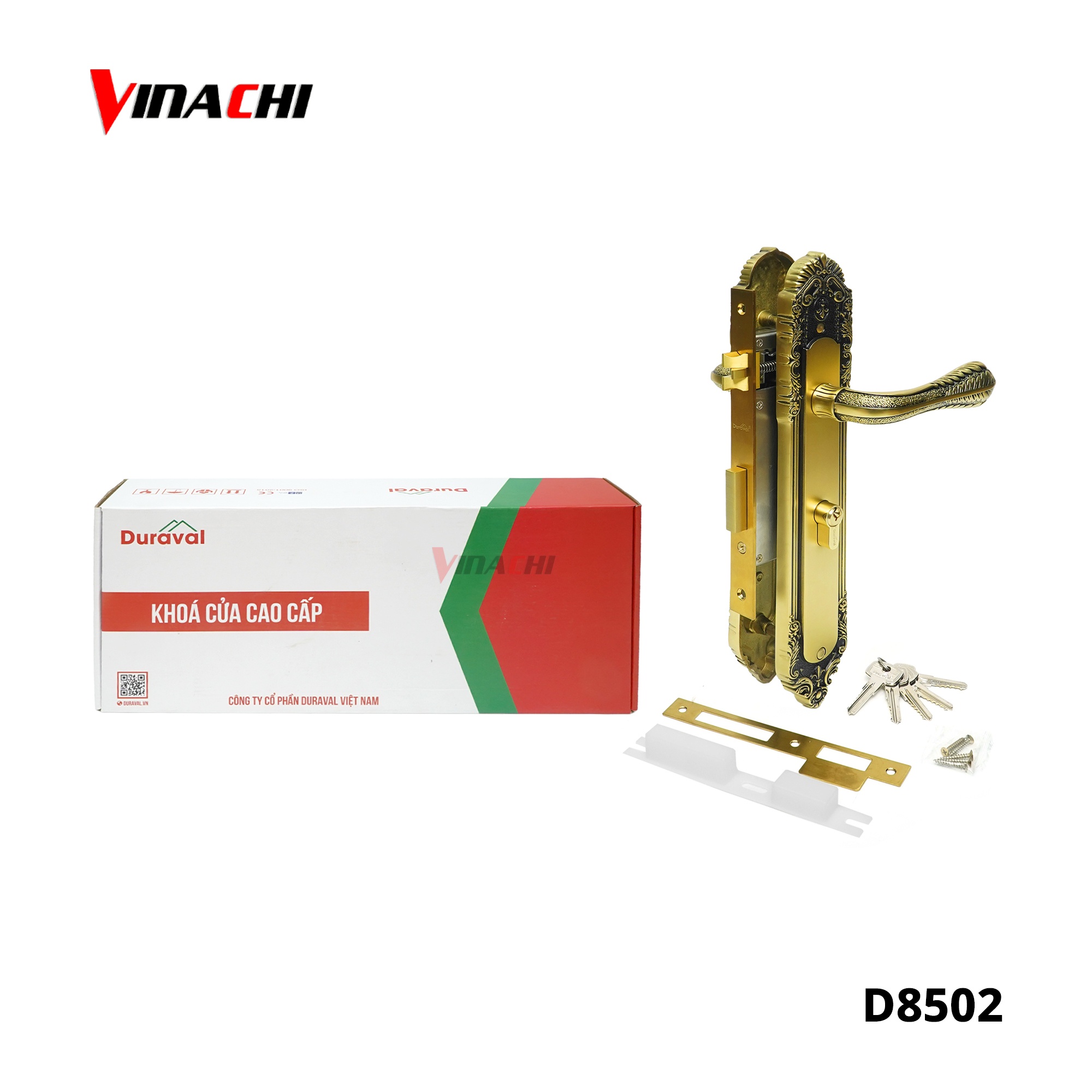 D8502 - Khoá tay gạt Đồng Duraval D8502.jpg