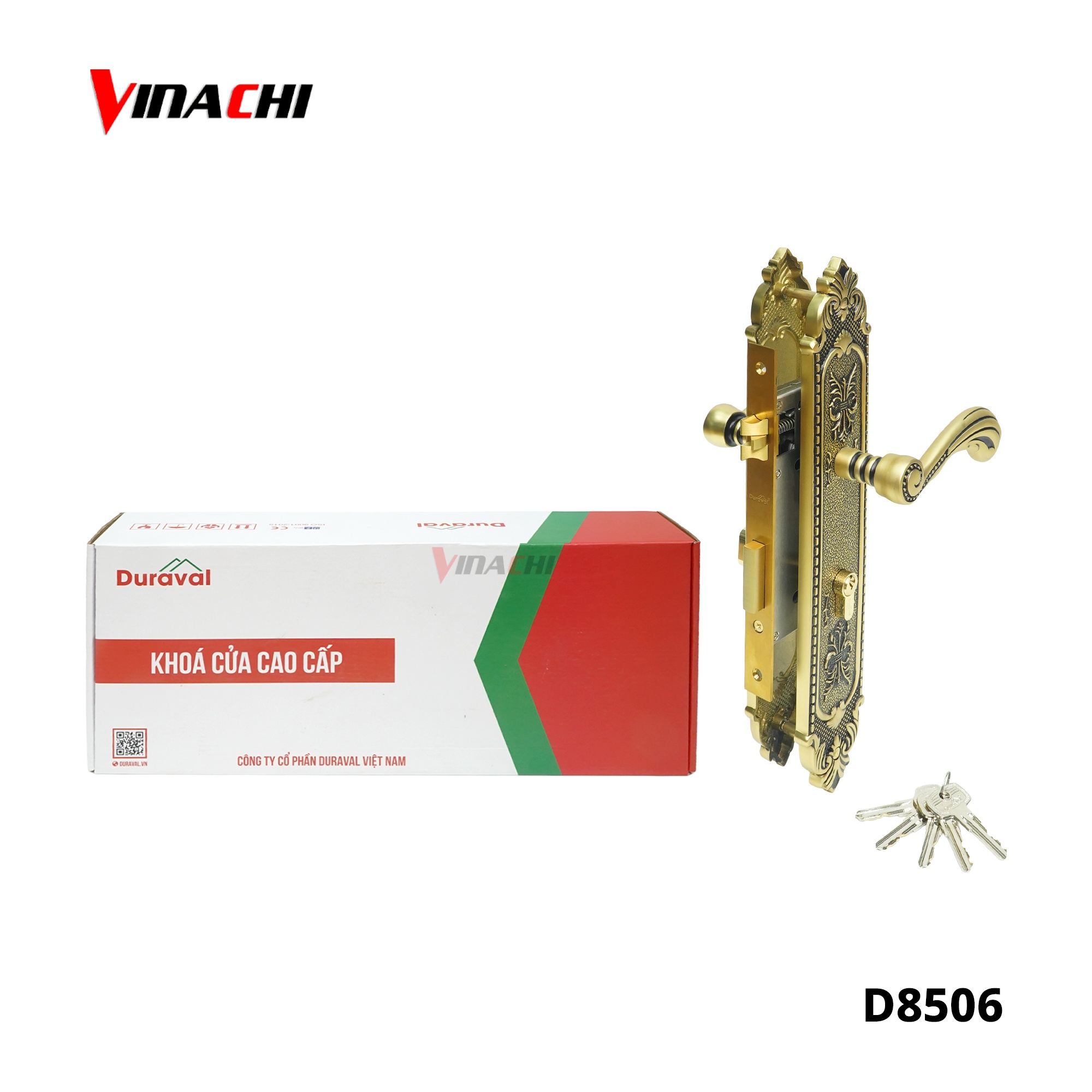 D8506 - Khoá tay gạt Đồng Duraval D8506.jpg