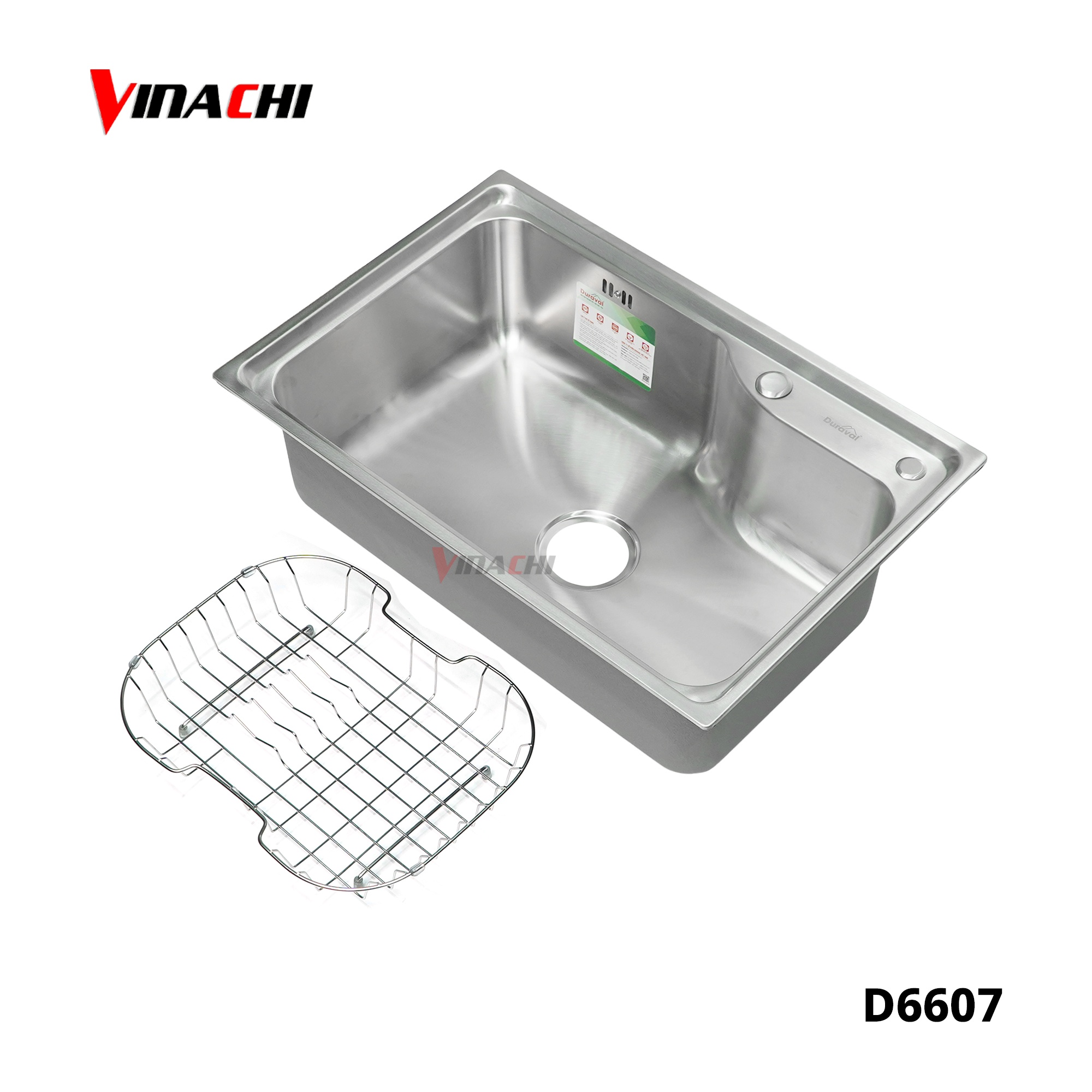 D6607 - Chậu rửa 1 hố inox 304 Duraval D6607.jpg