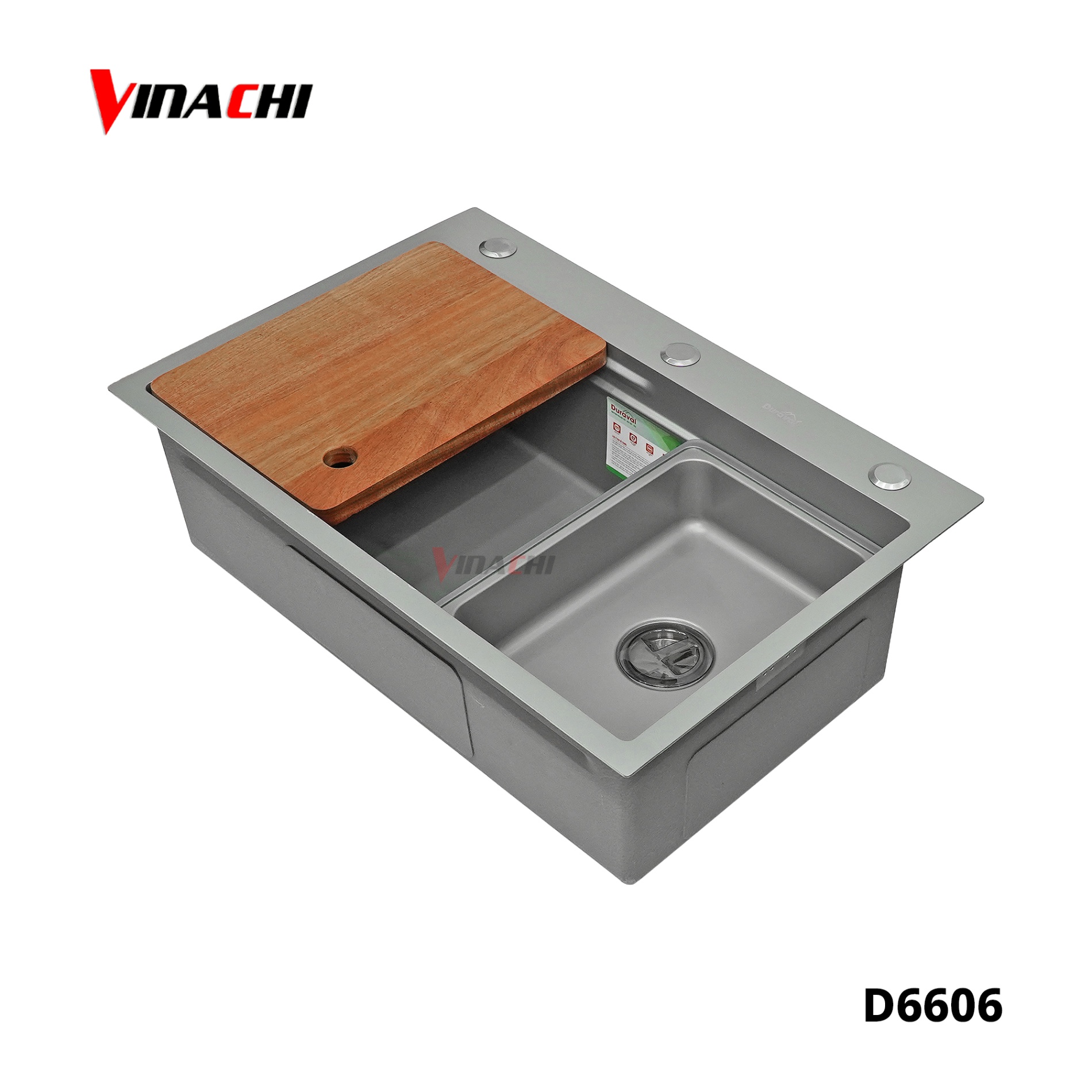 D6606 - Chậu rửa 1 hố inox 304 Duraval D6606.jpg