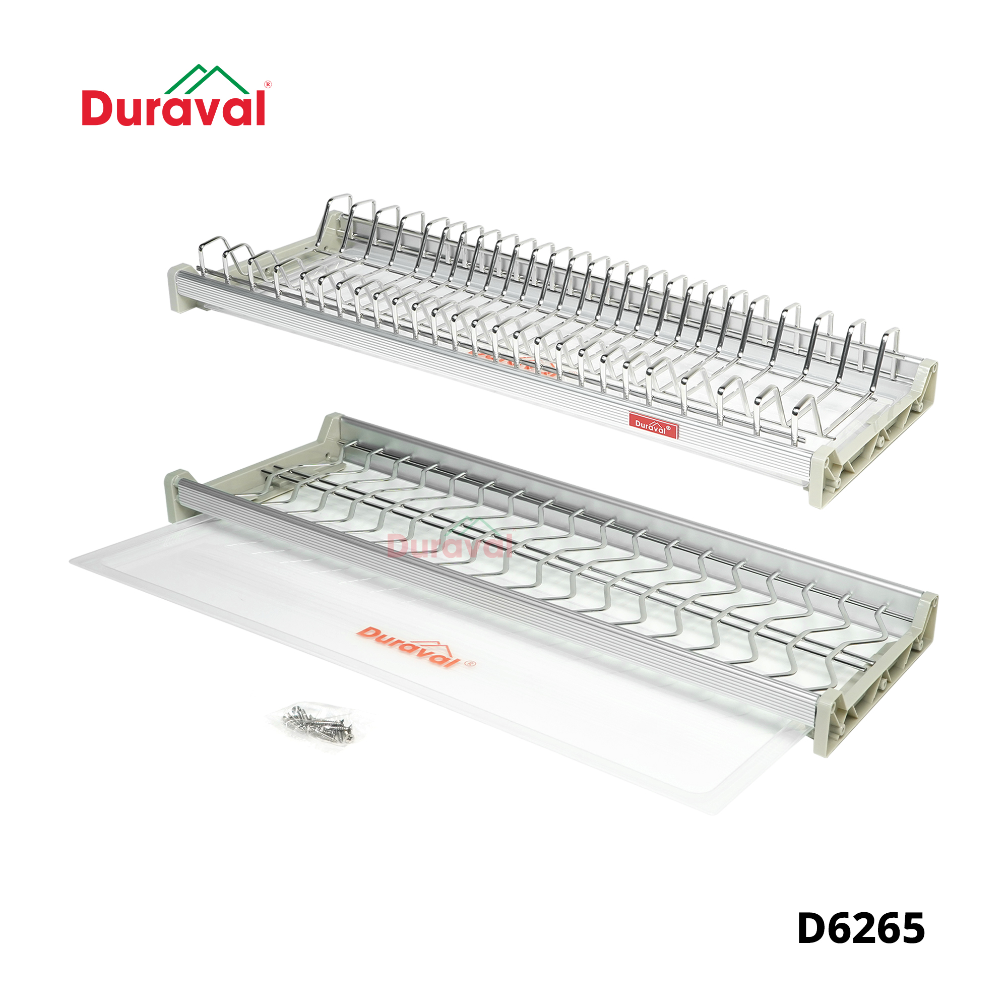 D6265 - Bộ 2 giá bát cố định nan ovan inox 304 Duraval D6265.jpg