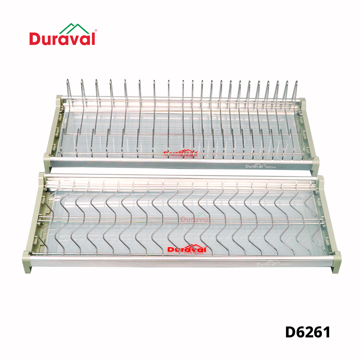 D6261 - Bộ giá bát đĩa cố định 2 tầng inox 304 Duraval D6261.png