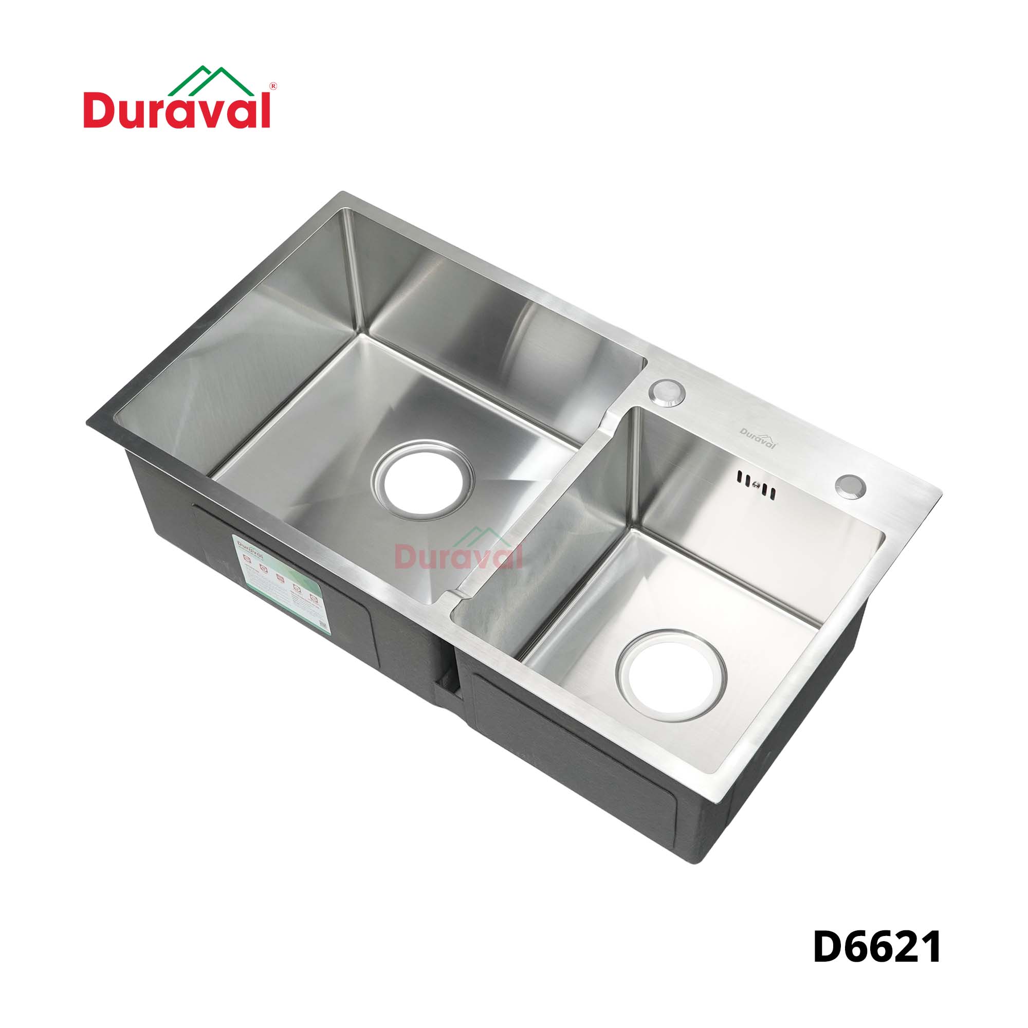 D6621 - Chậu rửa 2 hố inox 304 Duraval D6621-1.jpg