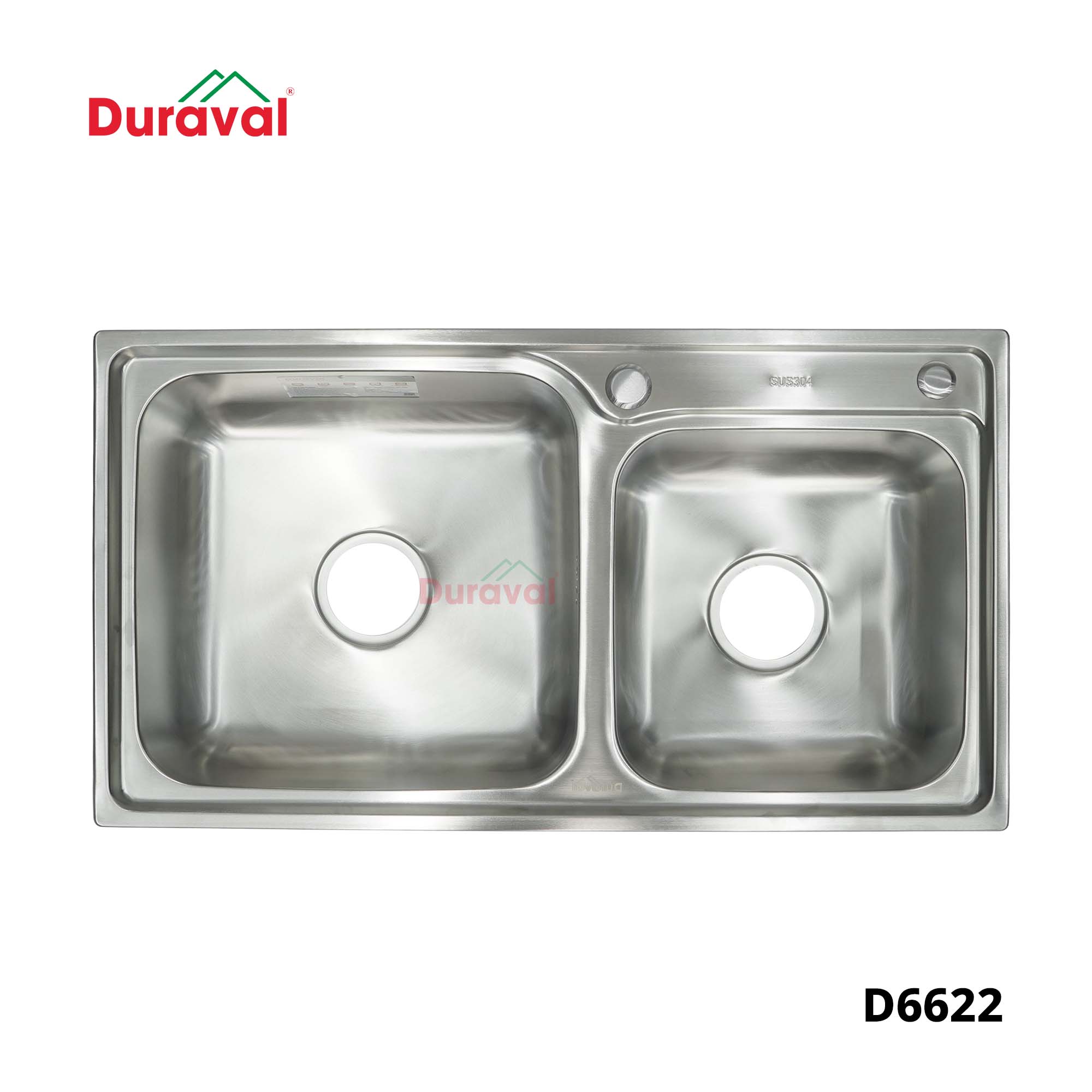 D6622 - Chậu rửa 2 hố inox 304 Duraval D6622-1.jpg