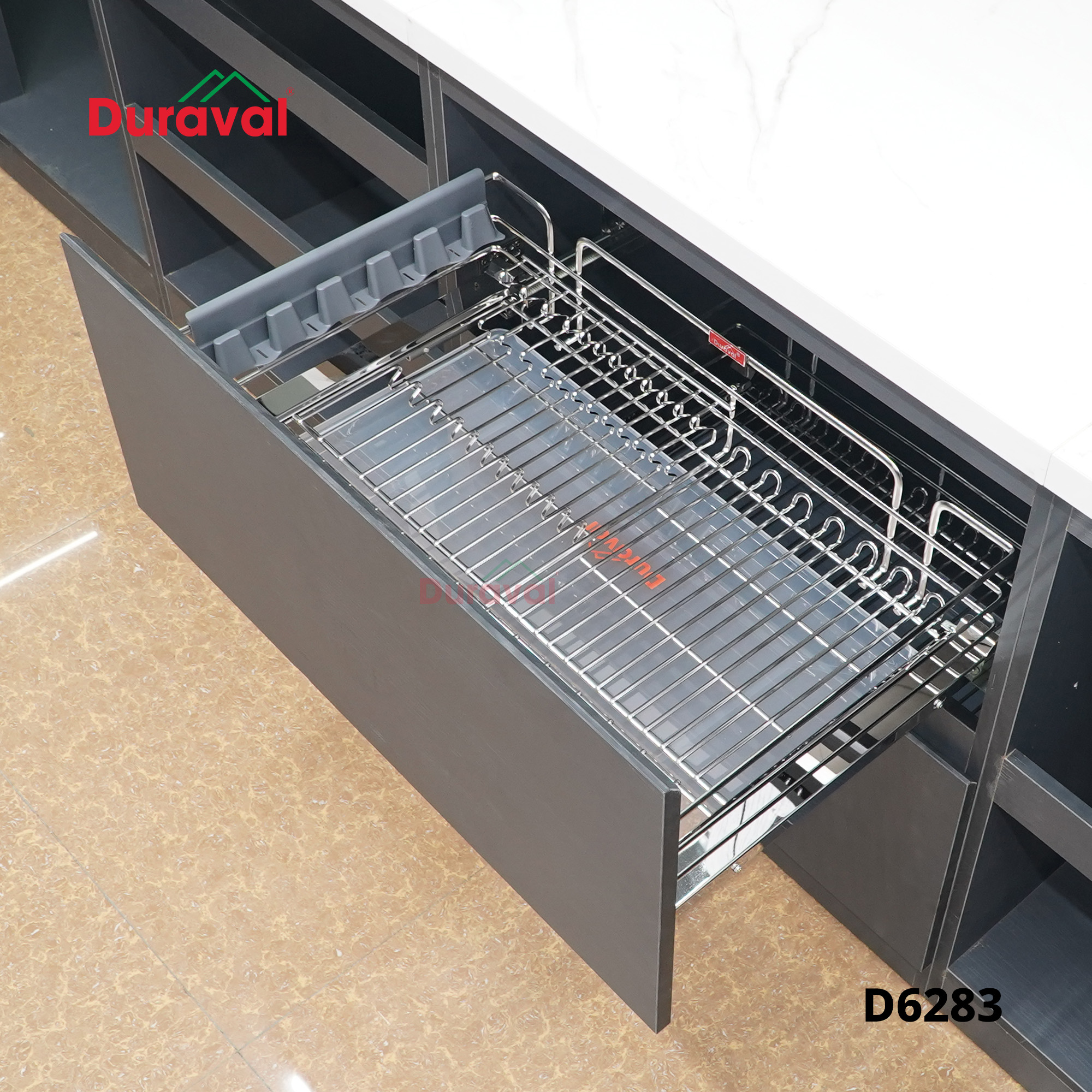 D6283 - Giá bát đĩa đa năng nan ovan inox 304 Duraval D6283.jpg