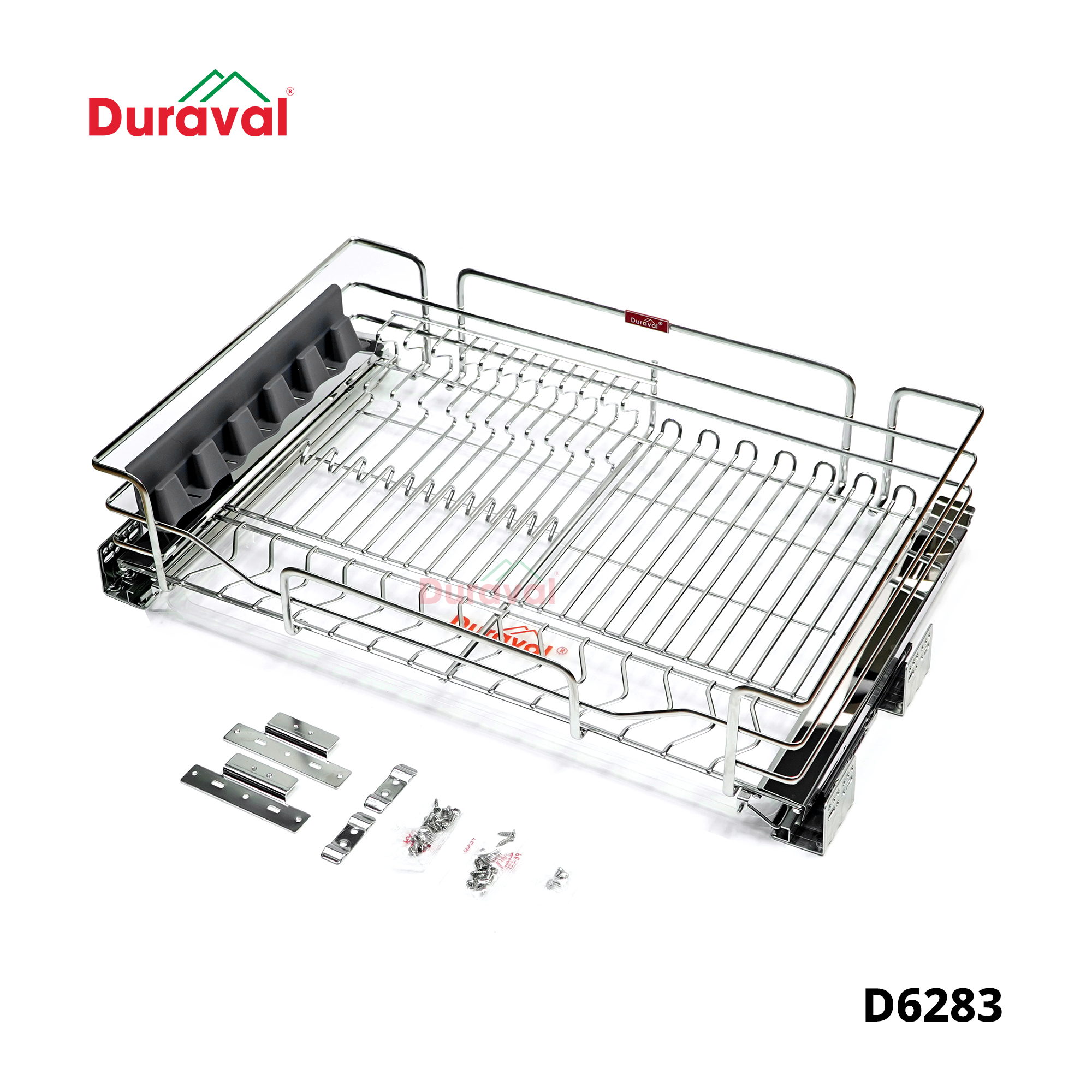 D6283 - Giá bát đĩa đa năng nan ovan inox 304 Duraval D6283.jpg