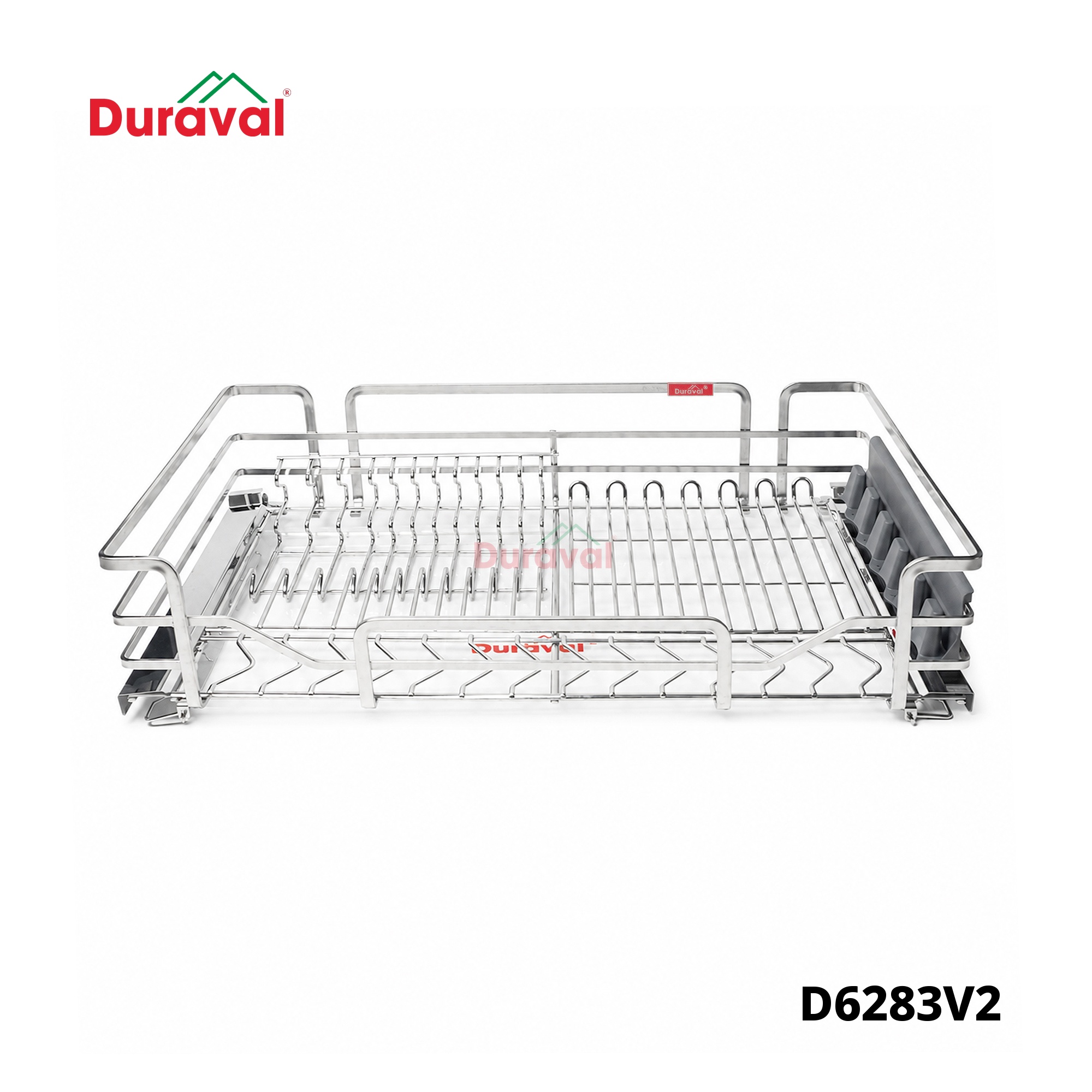 D6283V2 - Giá bát đĩa đa năng nan oval inox 304 Duraval D6283V2 (5).jpg