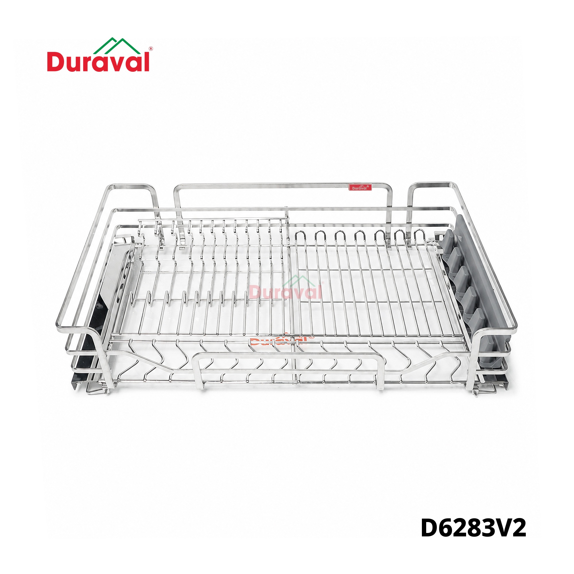 D6283V2 - Giá bát đĩa đa năng nan oval inox 304 Duraval D6283V2 (5).jpg