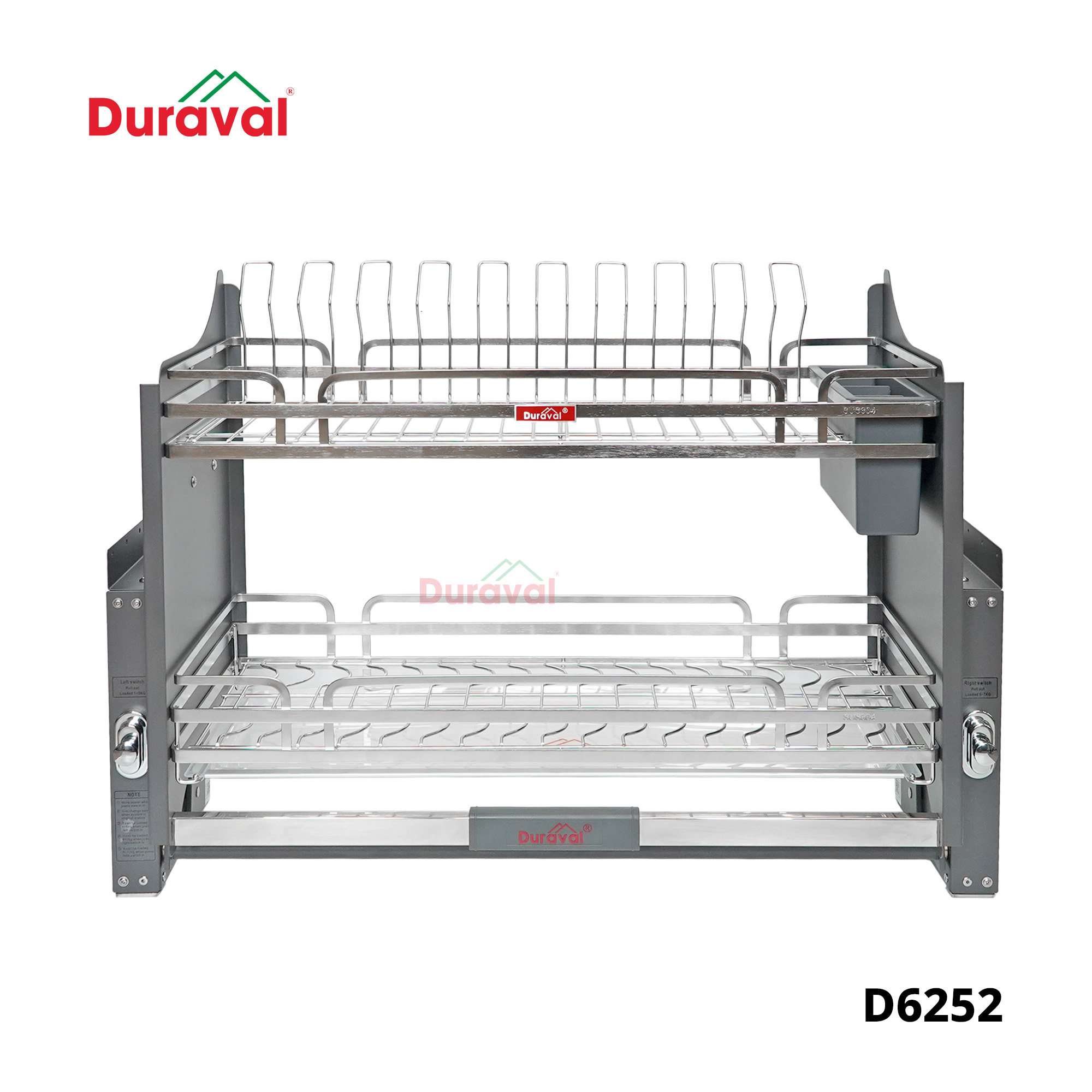 D6252 - Giá bát nâng hạ inox 304 ống đũa Duraval D6252.jpg