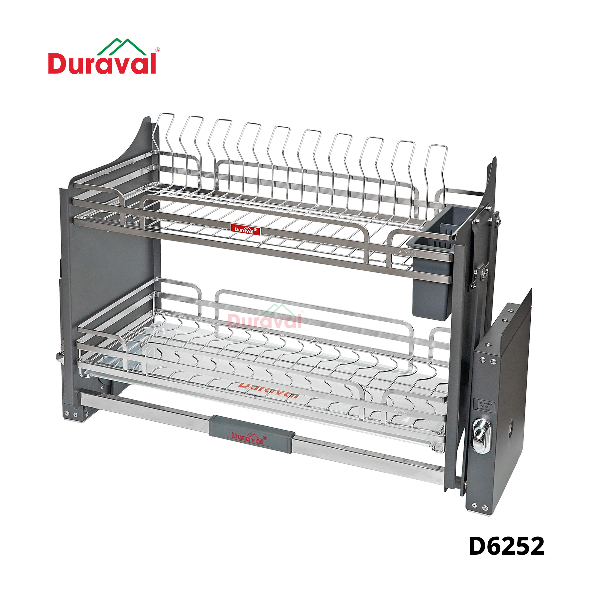 D6252 - Giá bát nâng hạ inox 304 ống đũa Duraval D6252.jpg