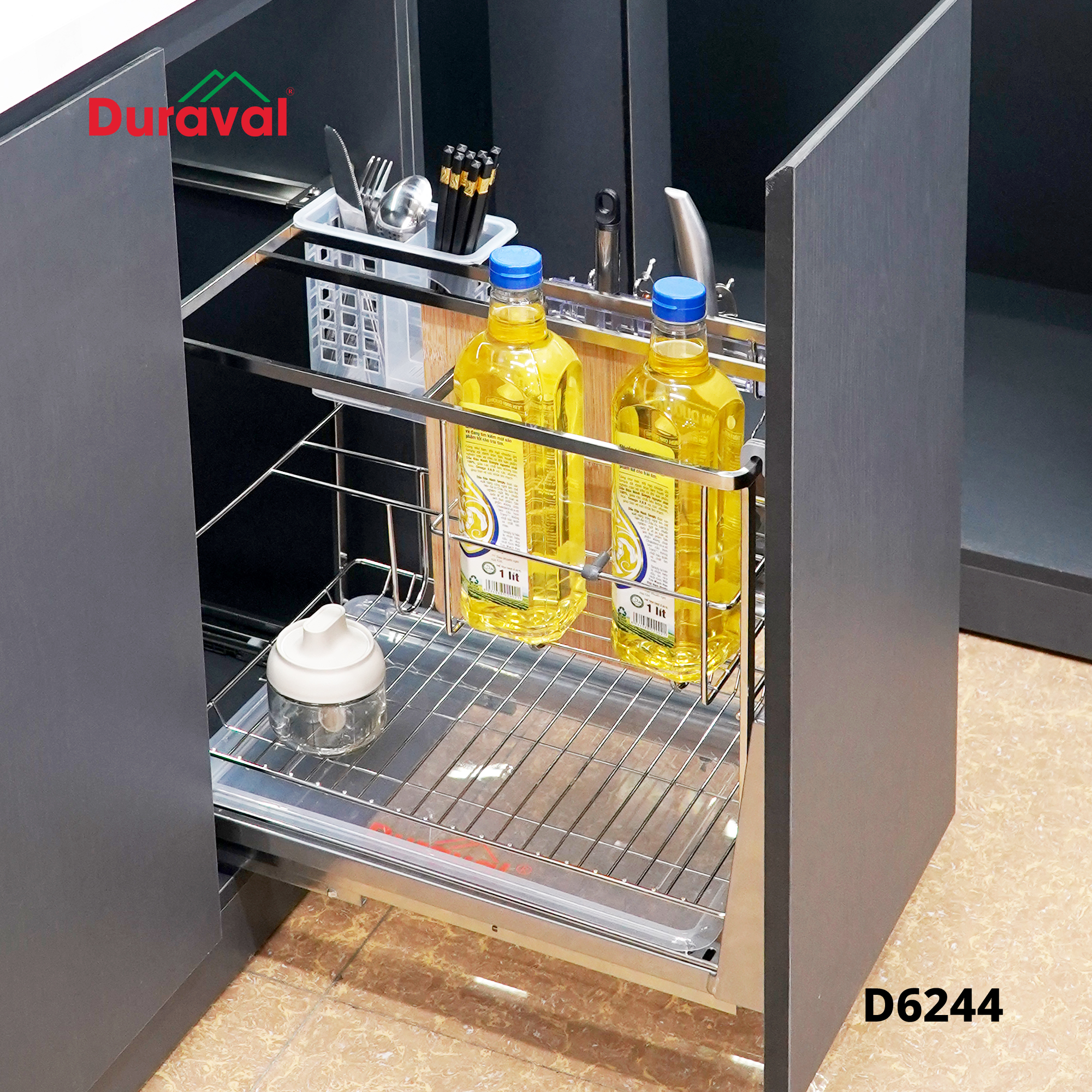 D6244 - Giá dao thớt inox 304, Ray chống gỉ Duraval D6244.jpg