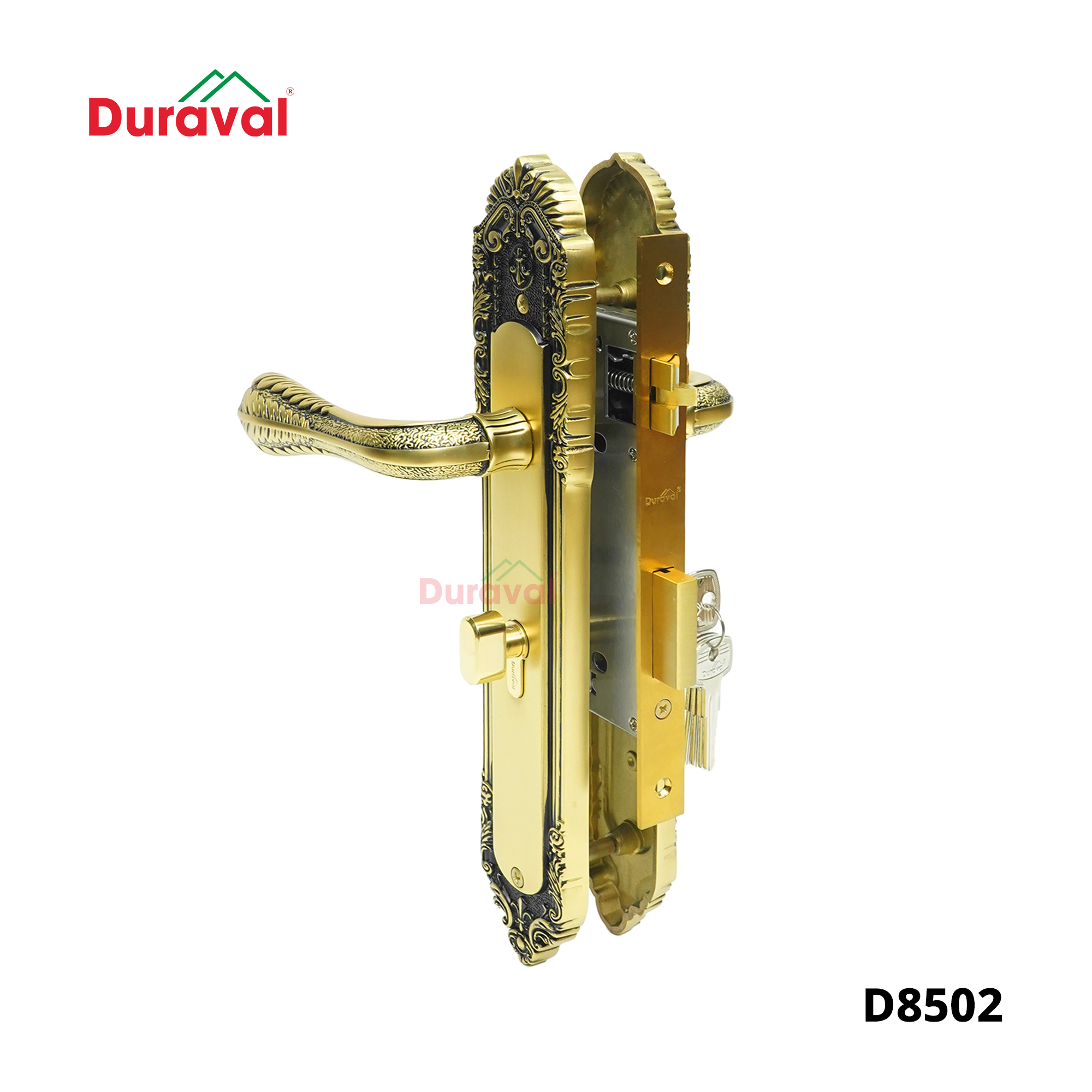 D8502 - Khoá tay gạt Đồng Duraval D8502.jpg