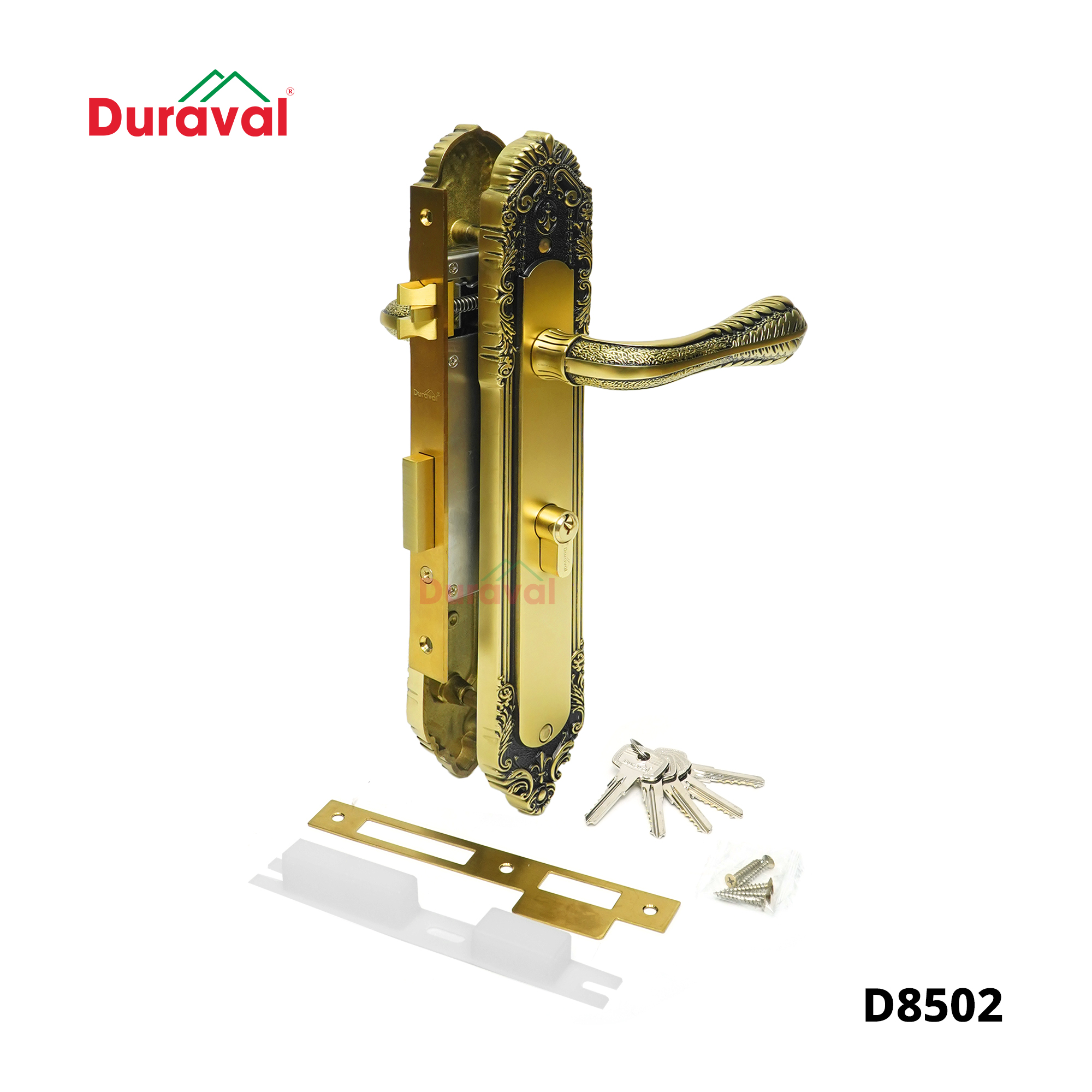 D8502 - Khoá tay gạt Đồng Duraval D8502.jpg