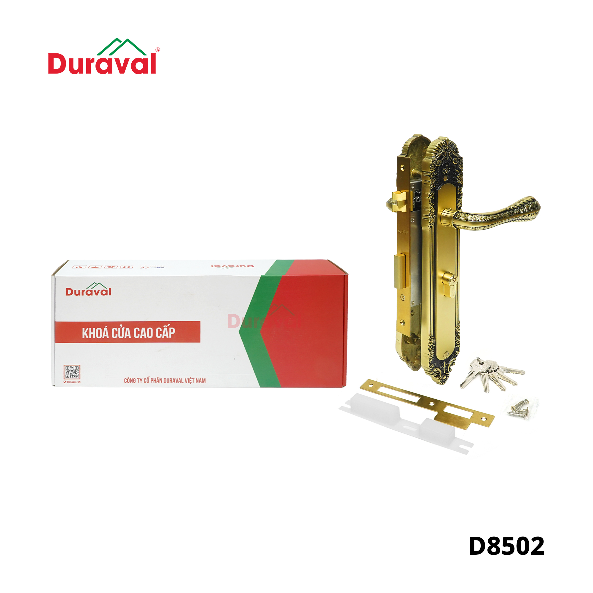 D8502 - Khoá tay gạt Đồng Duraval D8502.jpg