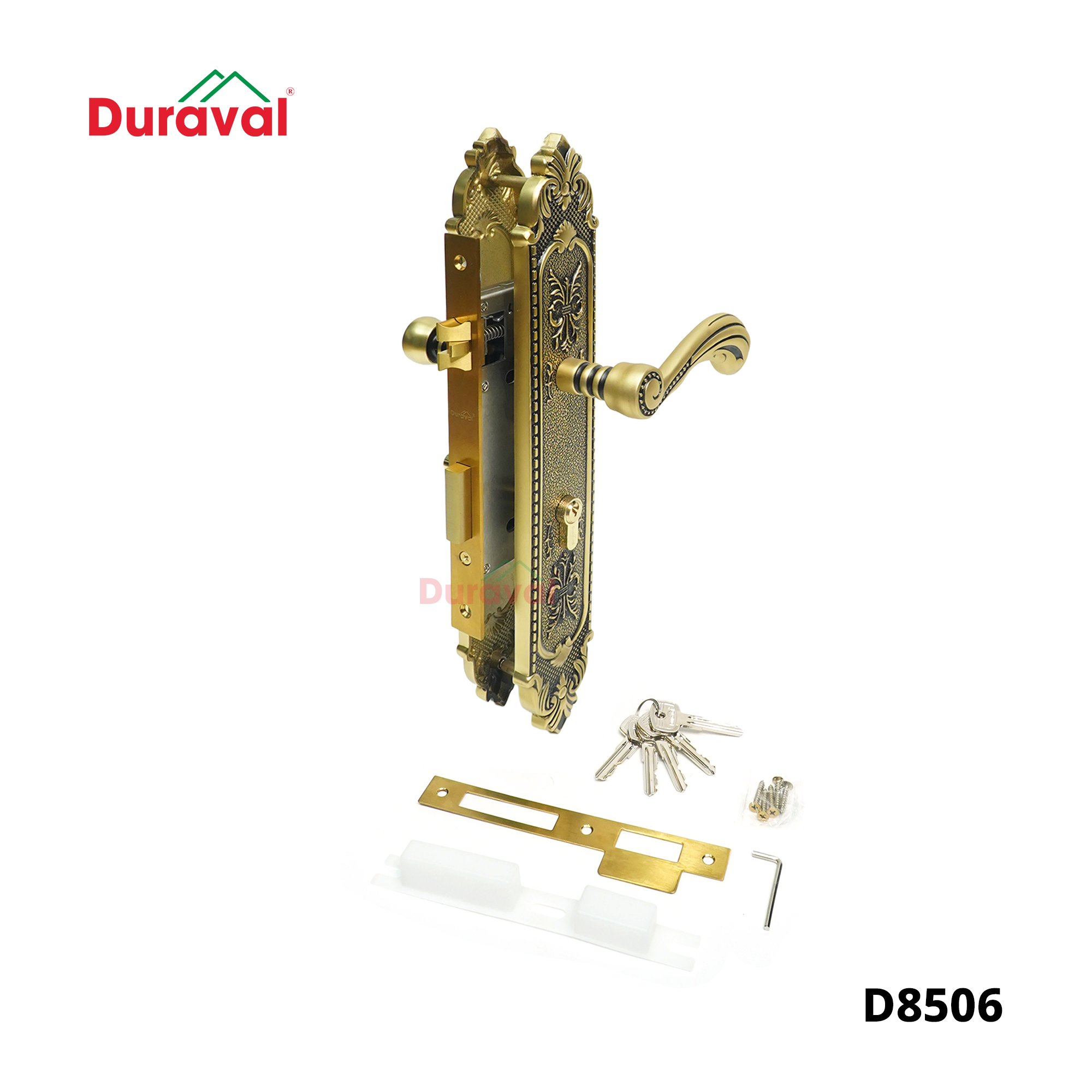 D8506 - Khoá tay gạt Đồng Duraval D8506.jpg