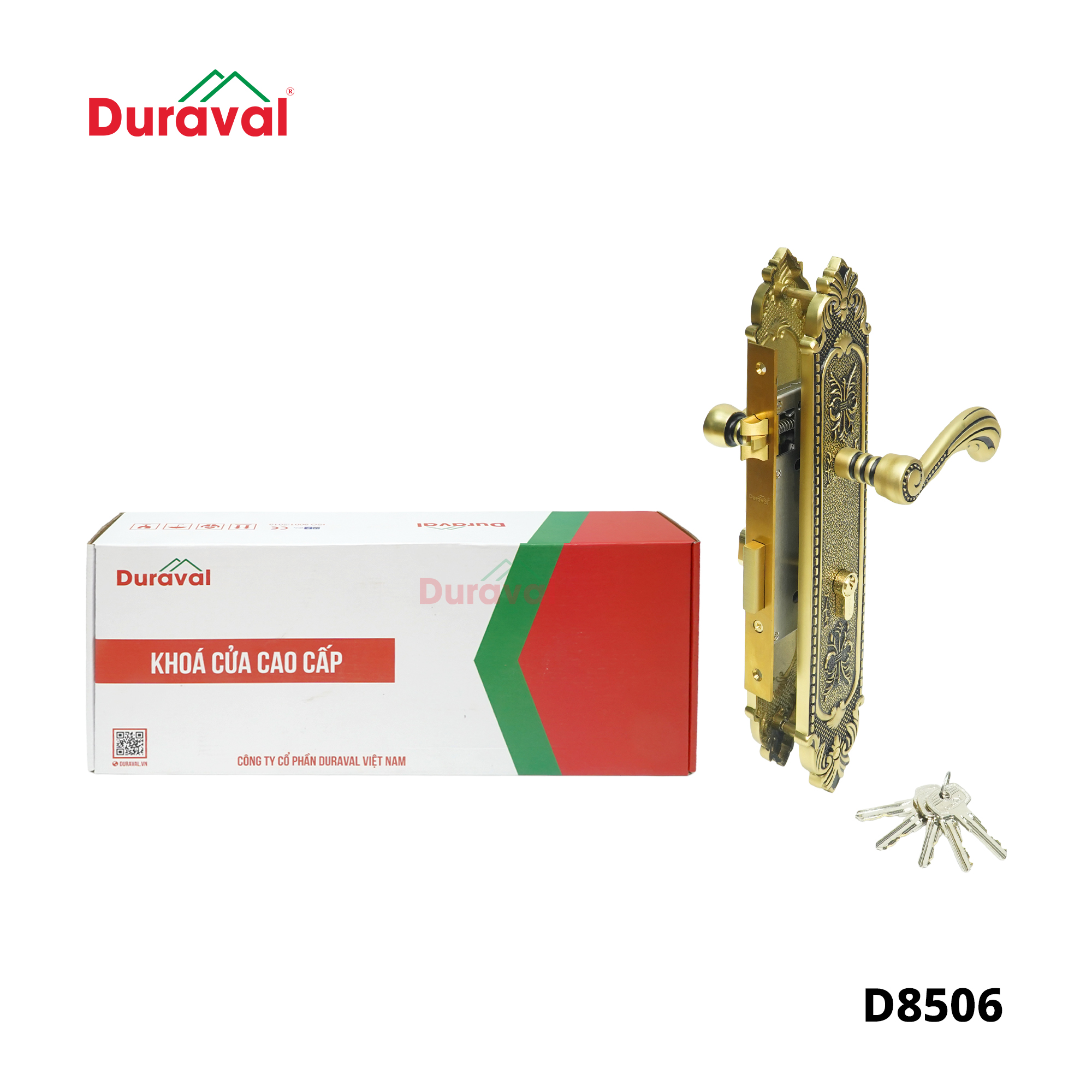 D8506 - Khoá tay gạt Đồng Duraval D8506.jpg