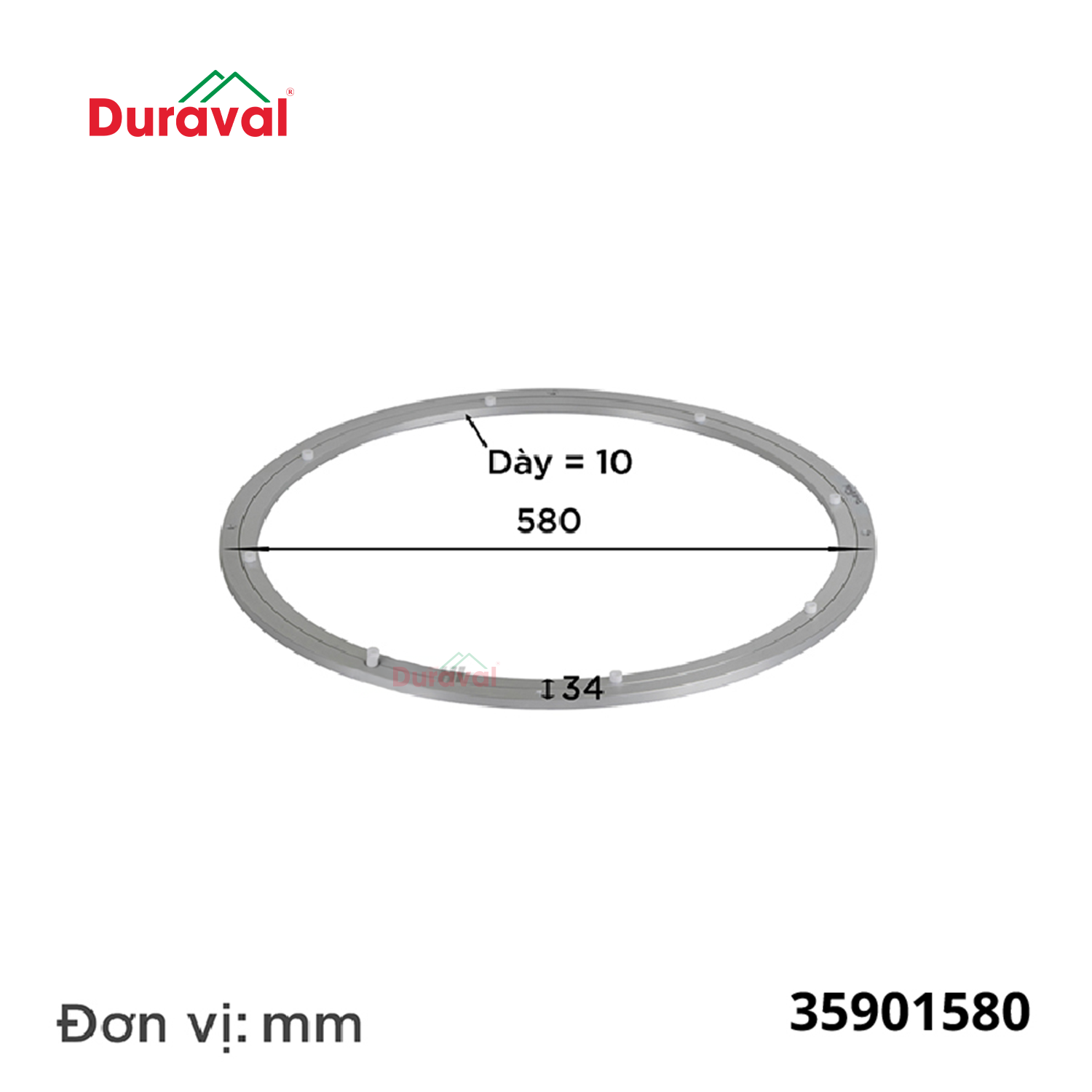 580mm