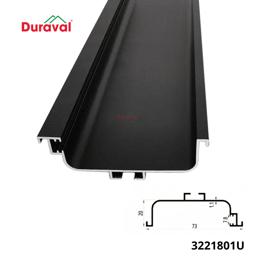 Có rãnh lắp đèn Led chữ U