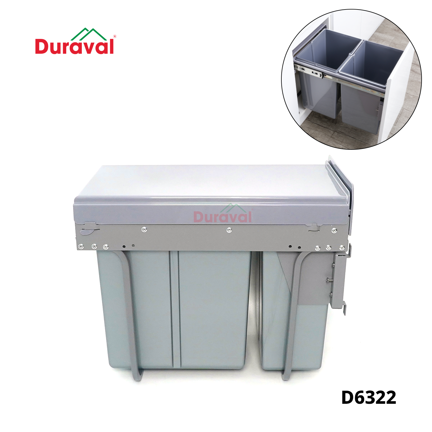 D6322 - Thùng rác 2 ngăn tủ bếp liền cánh Duraval D6322.png