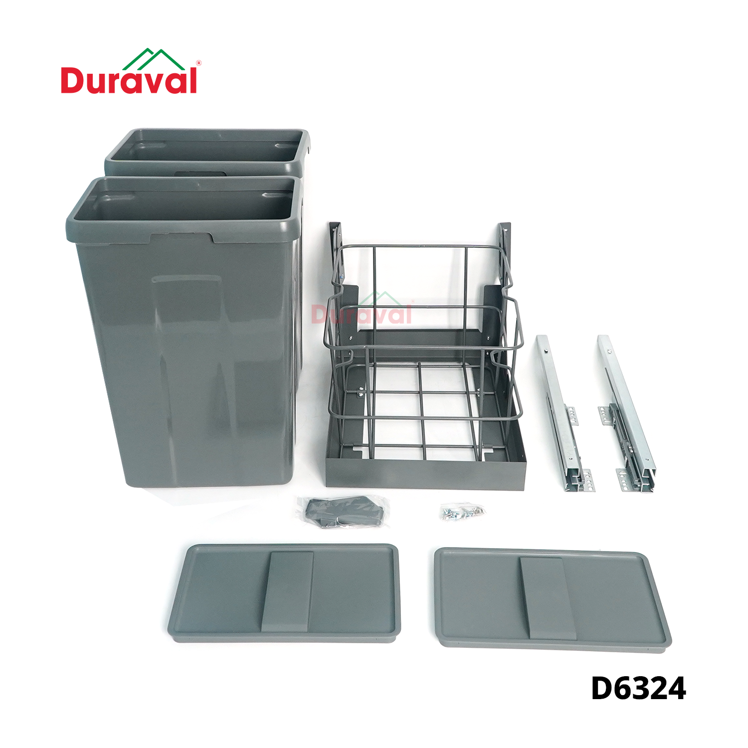 D6324 - Thùng rác âm tủ bếp nắp đậy Duraval D6324.png