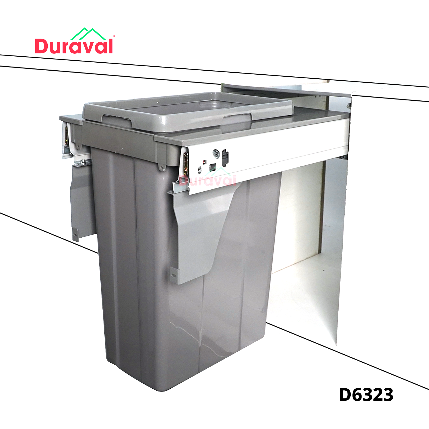 D6323 - Thùng rác liền cánh tủ bếp Duraval D6323-2.png
