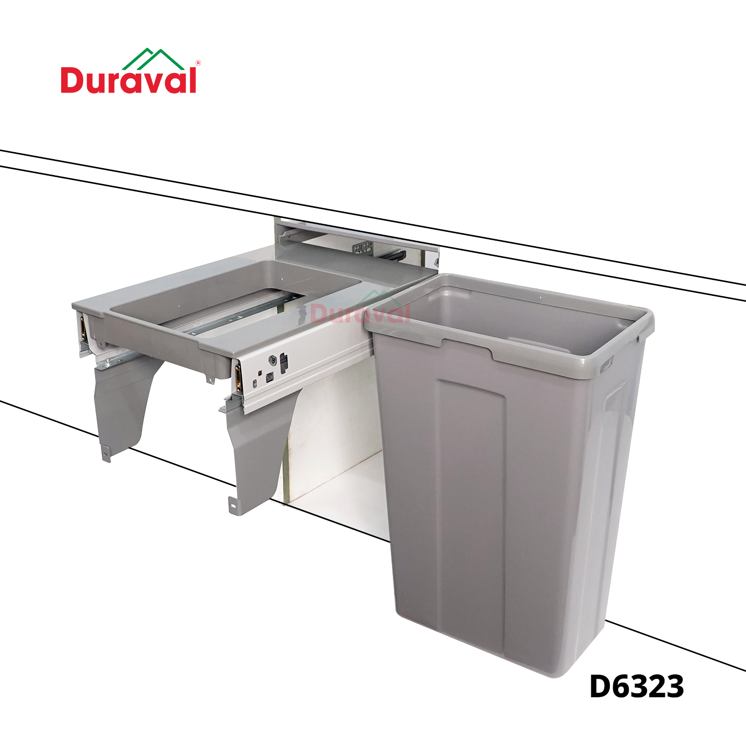 D6323 - Thùng rác liền cánh tủ bếp Duraval D6323-2.png
