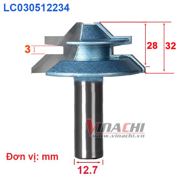 Mũi phay ghép góc vuông - Tạo hình lỗ mộng vuông chuyên nghiệp