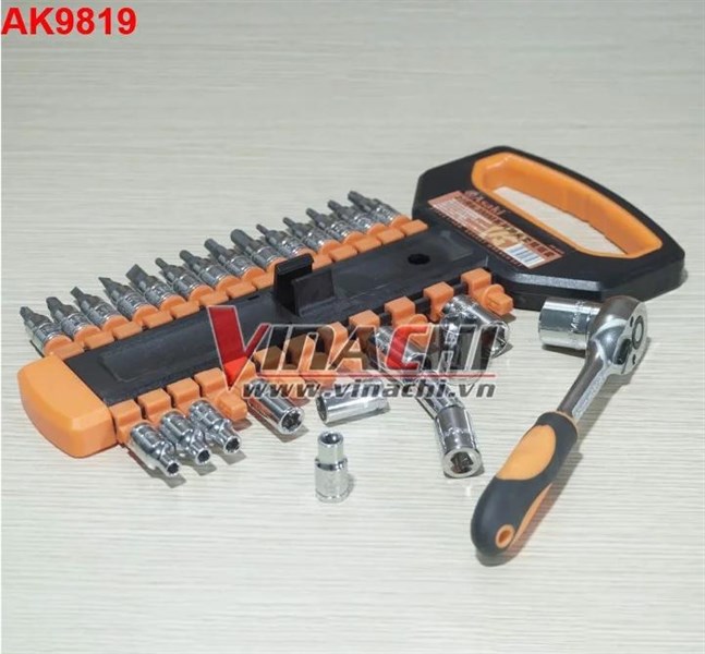 Bo dung cu thao vit Asaki Ak9819 - 27 chi tiet