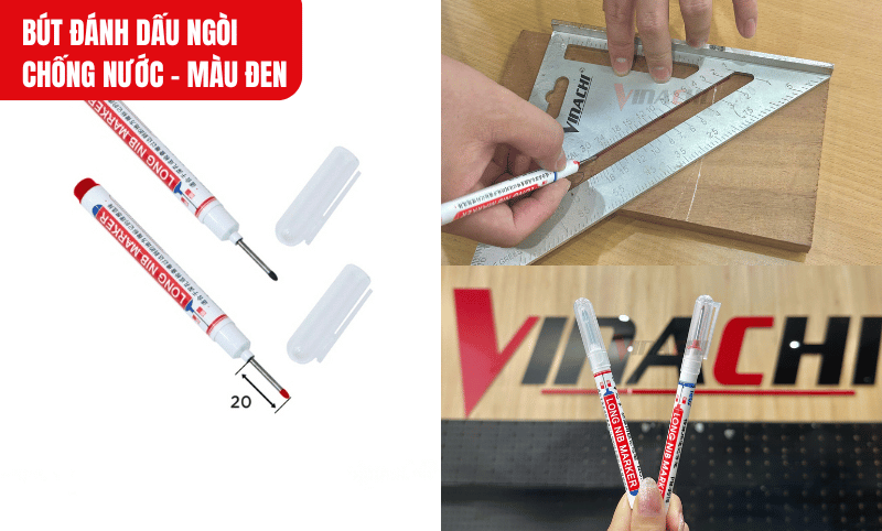 Bút đánh dấu ngòi chống nước được làm từ chất liệu nhựa cao cấp nhẹ, dễ dàng cầm nắm và sử dụng