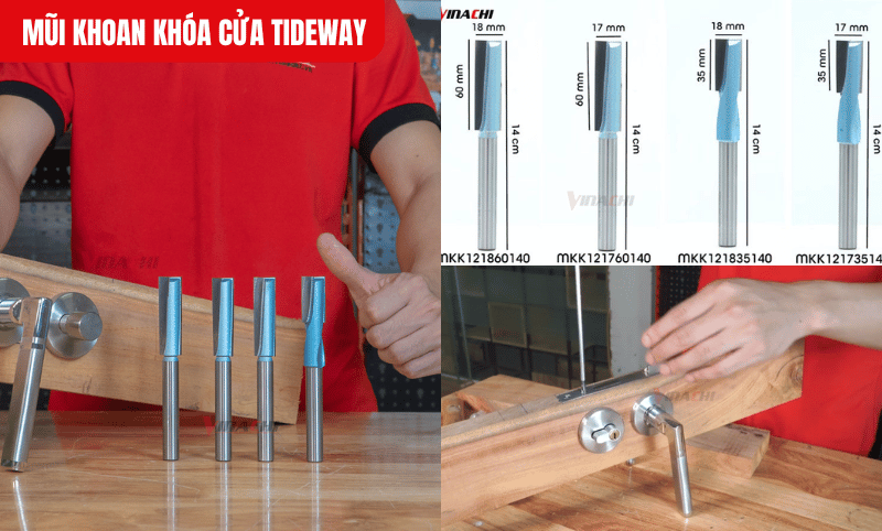Mũi khoan sâu 100mm tương thích với nhiều loại máy khoan tay, khoan bàn, máy đục lỗ vuông phổ thông trên thị trường. Mũi có thể điều chỉnh độ dài mũi mồi, phù hợp cho các ổ khóa cửa thông minh có cấu tạo đặc biệt.