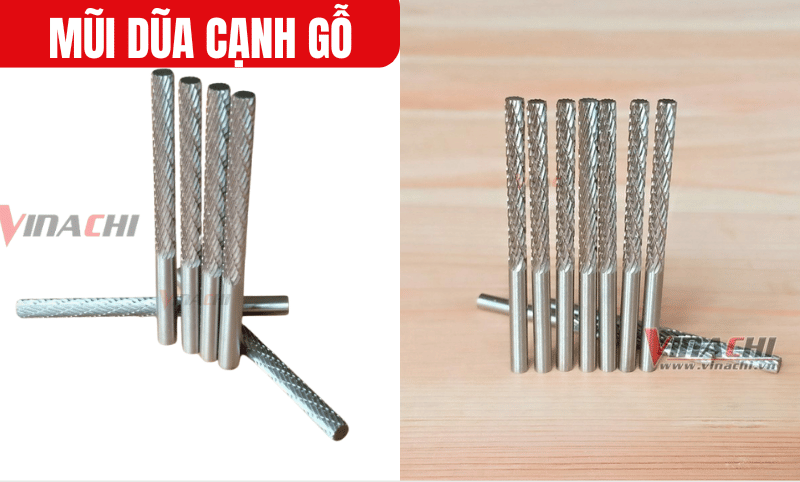 Mũi Dũa cạnh gỗ được làm từ thép cacbon có độ cứng và khả năng chịu lực tốt