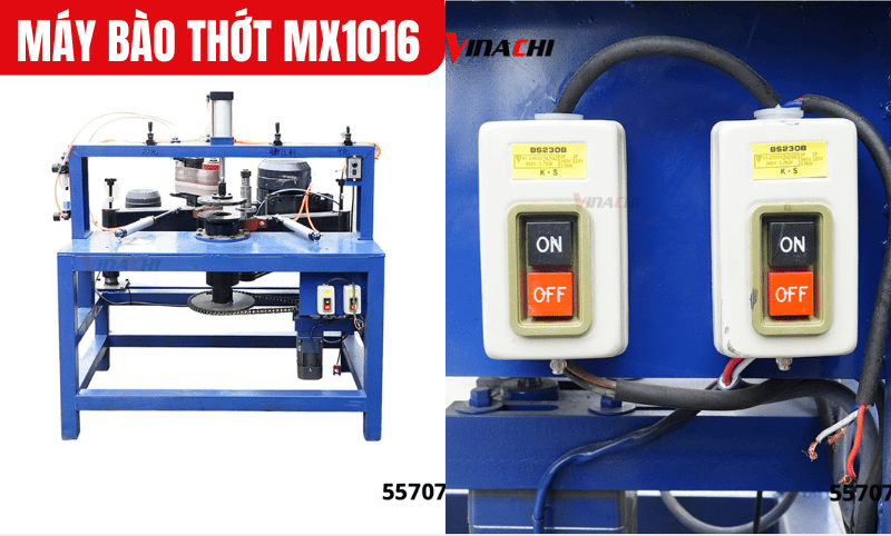 Máy bào thớt MX1016 được thiết kế với khung thép chắc chắn, lõi dây đồng 100%