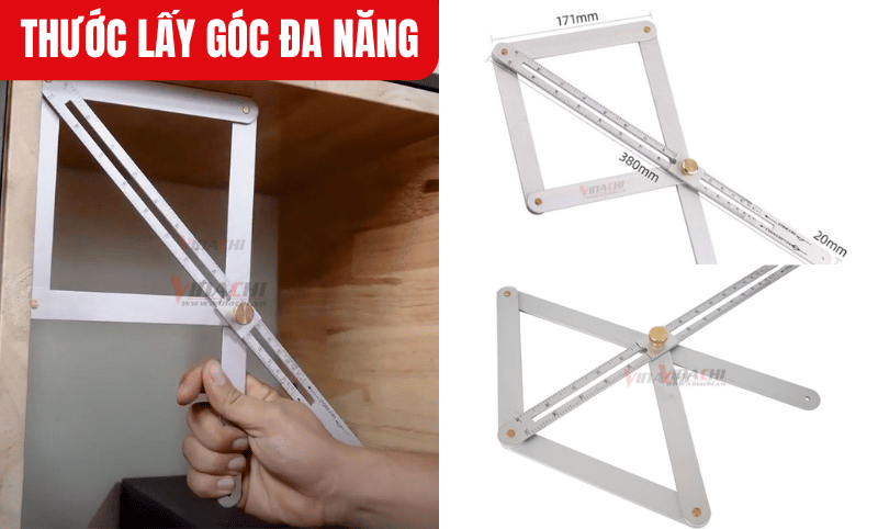 Thước lấy góc đa năng trang bị cơ chế khóa cố định thông minh giữ nguyên góc đo sau khi đã điều chỉnh
