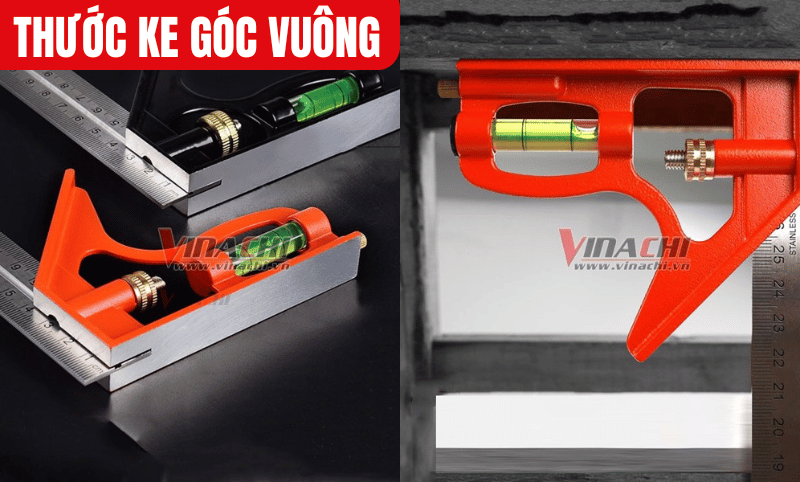 hạt thủy lắp sẵn trên thước hỗ trợ kiểm tra độ cân bằng, giúp quá trình đo đạc trở nên đơn giản hơn