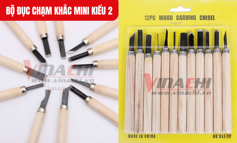 Bộ chạm khắc mini kiểu 2 mang đến nhiều kiểu dáng và mẫu mã khác nhau phù hợp với đa dạng nhu cầu chạm khắc