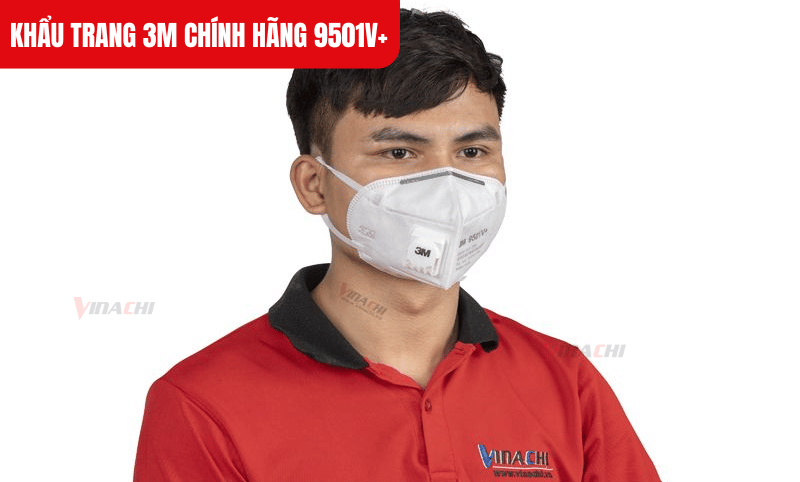 Khẩu trang 3M 9501V+ có khả năng lọc trên 95% hạt bụi siêu mịn, bao gồm cả bụi PM2.5