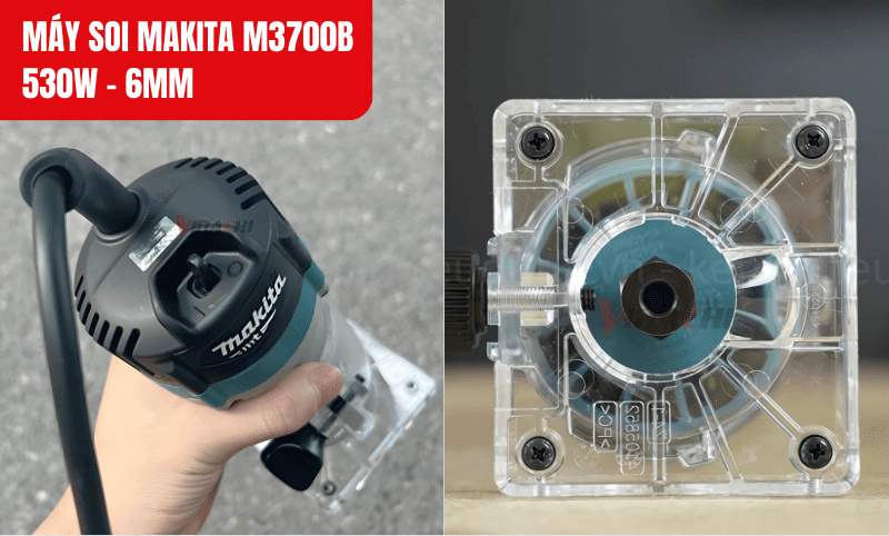 Máy soi Makita M3700B 530W tương thích nhiều loại mũi soi, linh hoạt công việc