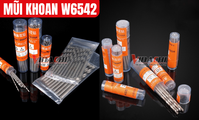 Mũi khoan W6542 là loại mũi khoan nhỏ có đường kính từ 0.35mm đến 6mm