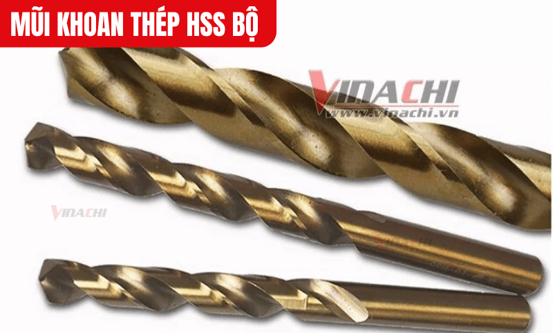 Mũi khoan thép HSS bộ thiết kế góc vát 118° và dạng xoắn giúp thoát phôi nhanh chóng, giảm kẹt phoi khi khoan