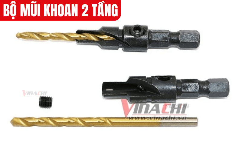 Thiết kế hai tầng giúp quá trình khoan và bắt vít diễn ra đồng thời, tiết kiệm thời gian