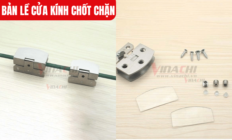 Miếng đệm giúp tăng độ bám giữa bản lề và kính, hạn chế trầy xước và đảm bảo cửa kính cố định chắc chắn