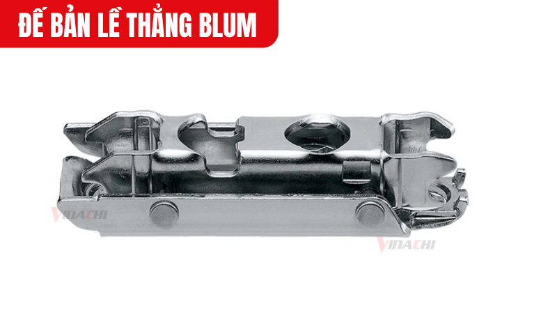 Đế bản lề thẳng Blum được làm từ thép chất lượng cao, có khả năng chống ăn mòn và chịu lực tốt