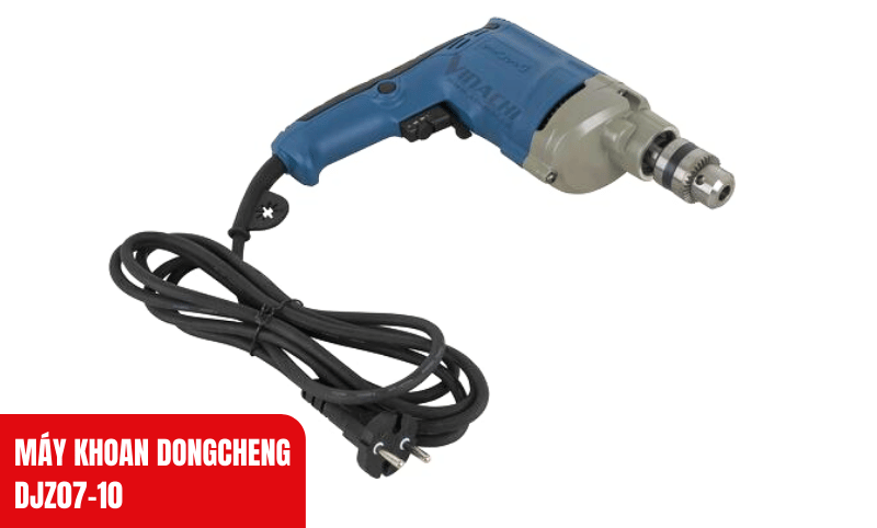 Máy khoan Dongcheng DJZ07-10 sở hữu tốc độ không tải ấn tượng và thiết kế nhỏ gọn