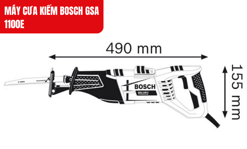 Kích thước chiều dài - rộng của máy