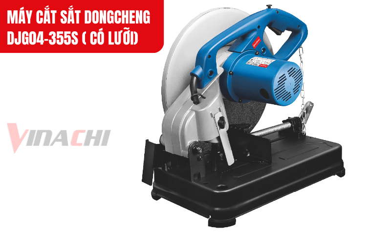 Máy cắt sắt Dongcheng DJG04-355S với công suất 2.200W cắt mạnh mẽ sắt tròn 100mm
