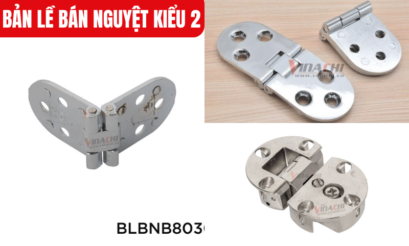 Bản lề bán nguyệt kiểu 2 được chế tạo từ hợp kim kẽm cao cấp