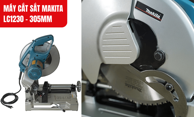 Tốc độ không tải 1.300 vòng/phút, đủ sức xử lý các vật liệu kim loại thông dụng