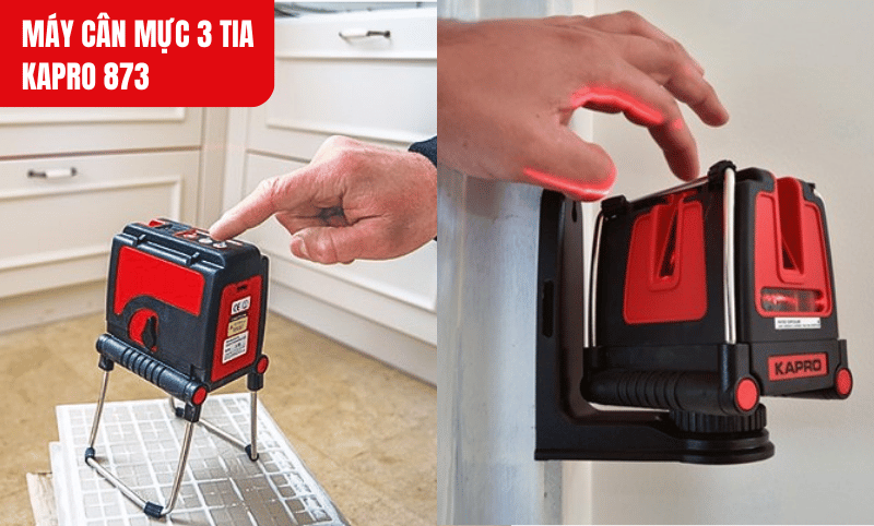 Máy cân mực nhỏ gọn 10cm × 8,2cm × 10,4cm, dễ mang theo công trường